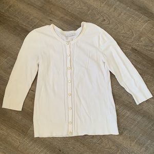 New York & Company White Cardigan